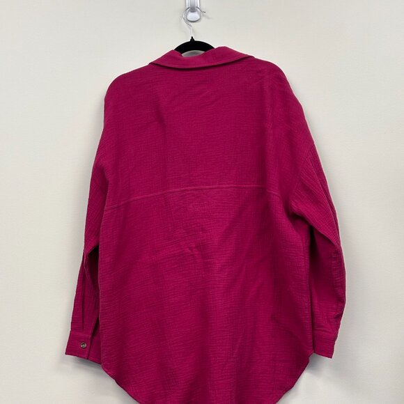 Acoa Fuchsia Pink Blouse | Size M/L | 100% Cotton - Picture 5 of 5